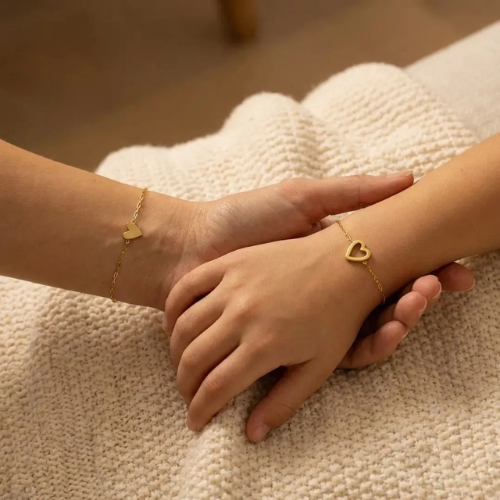 Heart Bond Bracelet Set