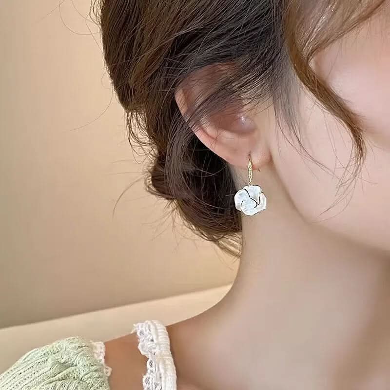 Women's Summer Light Luxury Camellia Flower Earrings