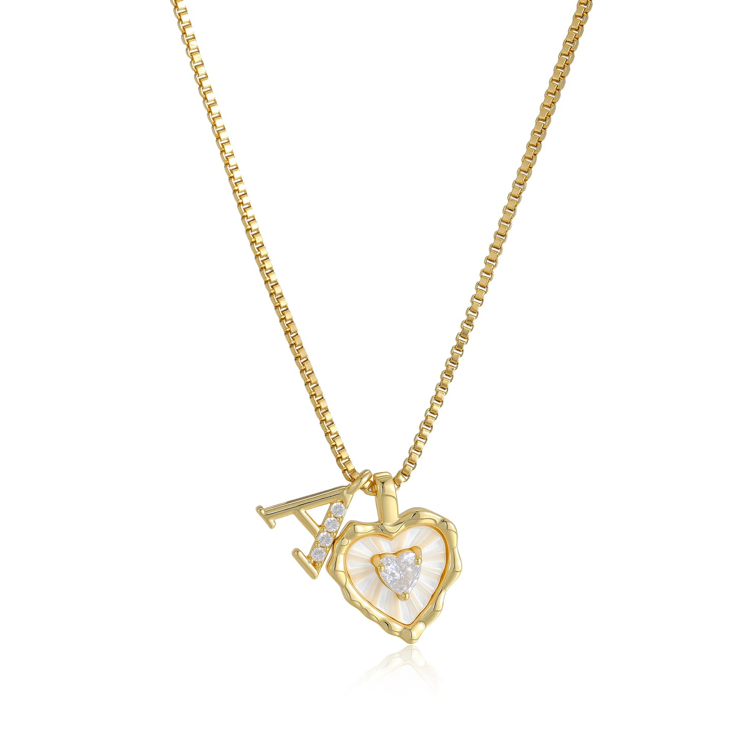 Gemma Initial Heart Necklace