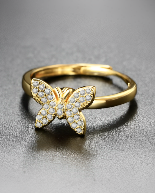 Aurora Adjustable Butterfly Ring