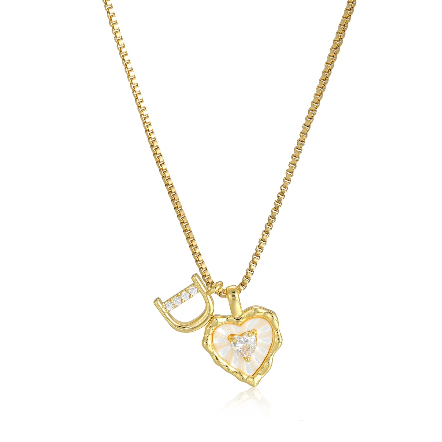 Gemma Initial Heart Necklace