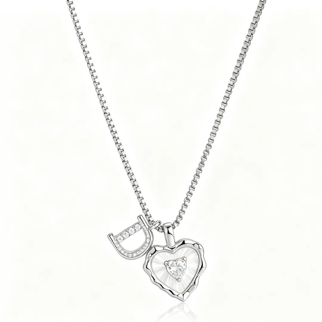 Gemma Initial Heart Necklace