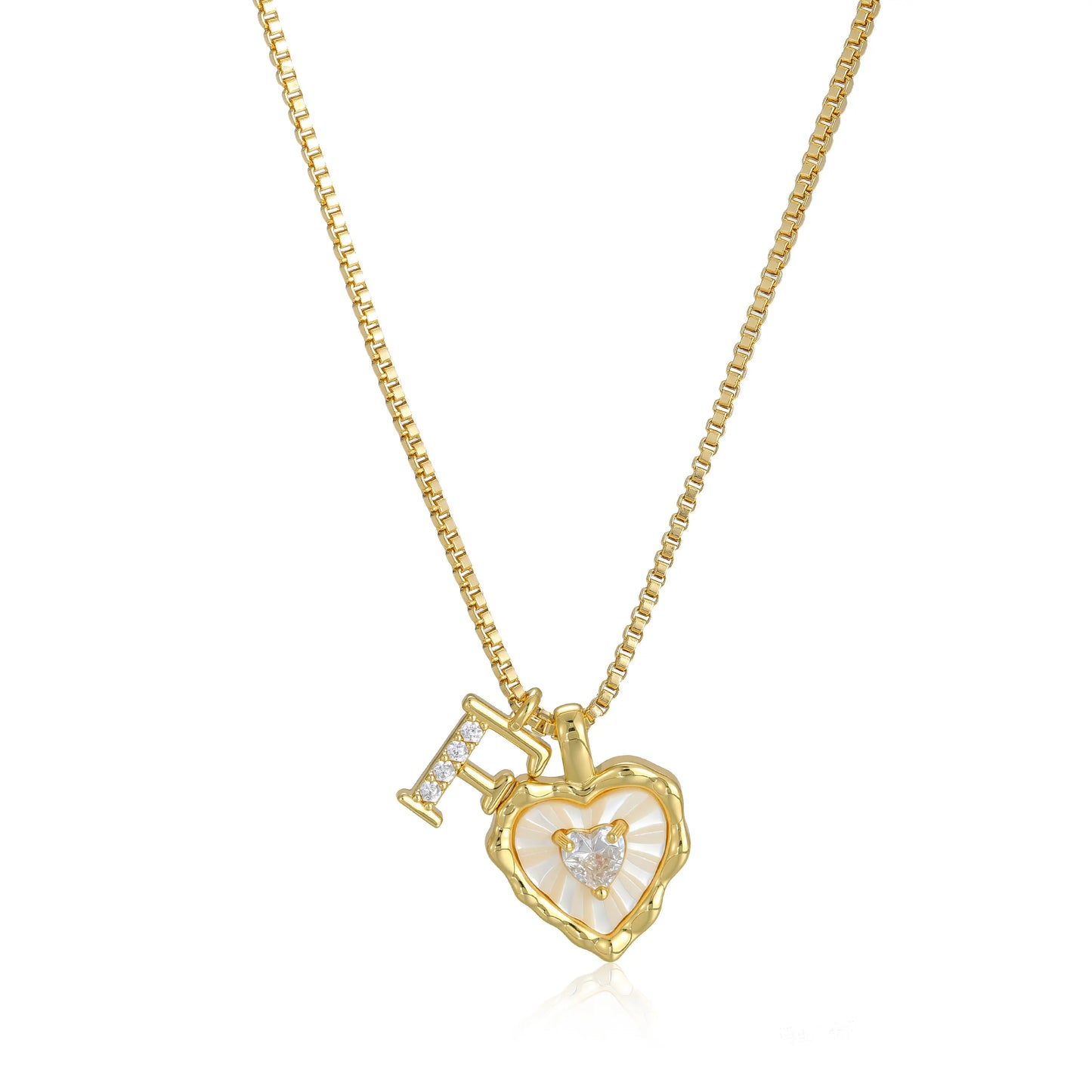 Gemma Initial Heart Necklace