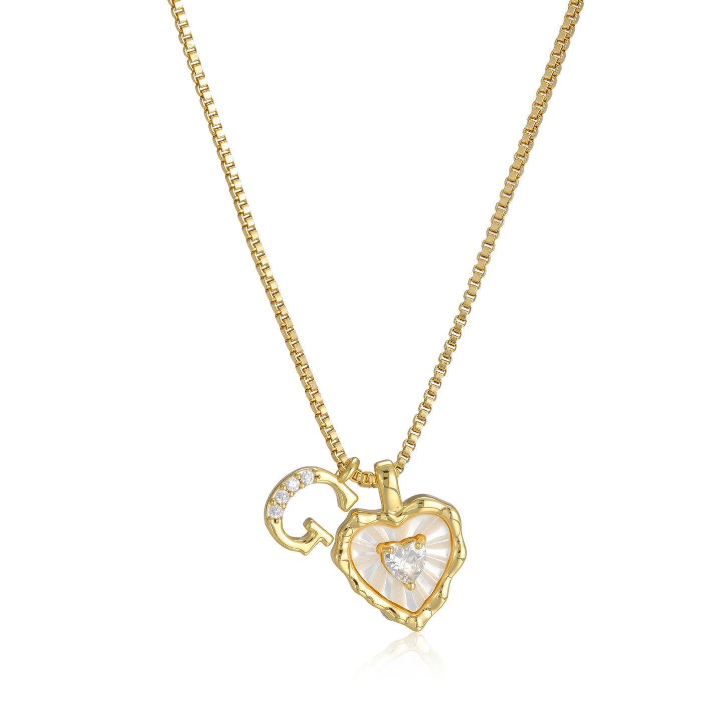 Gemma Initial Heart Necklace