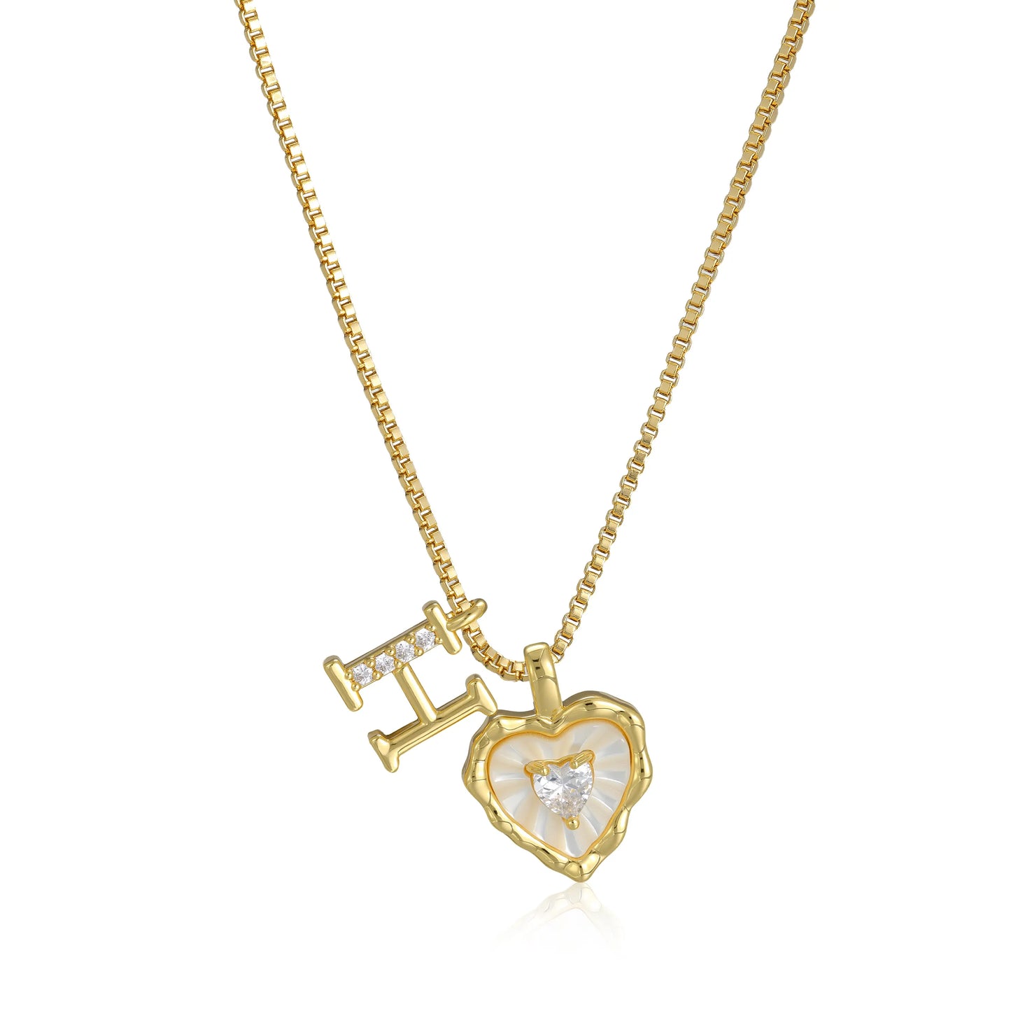 Gemma Initial Heart Necklace