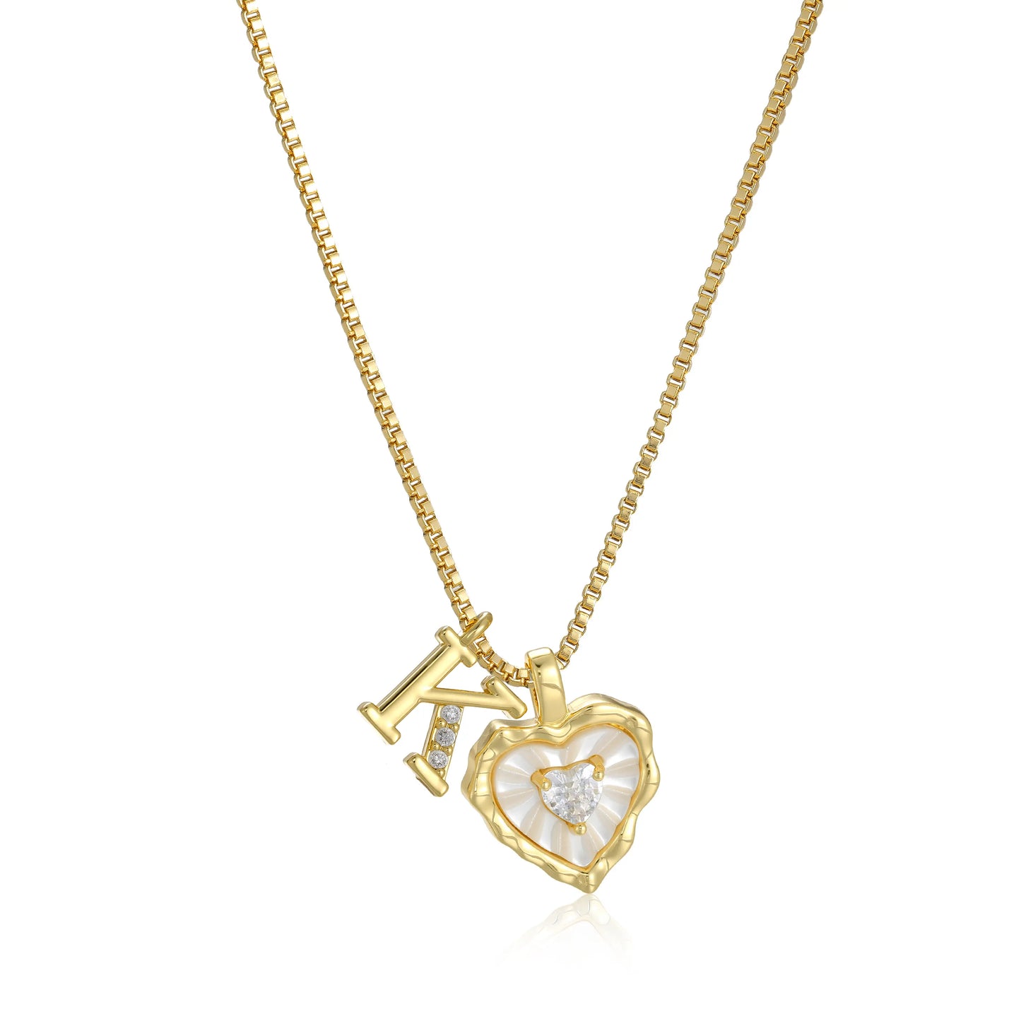 Gemma Initial Heart Necklace