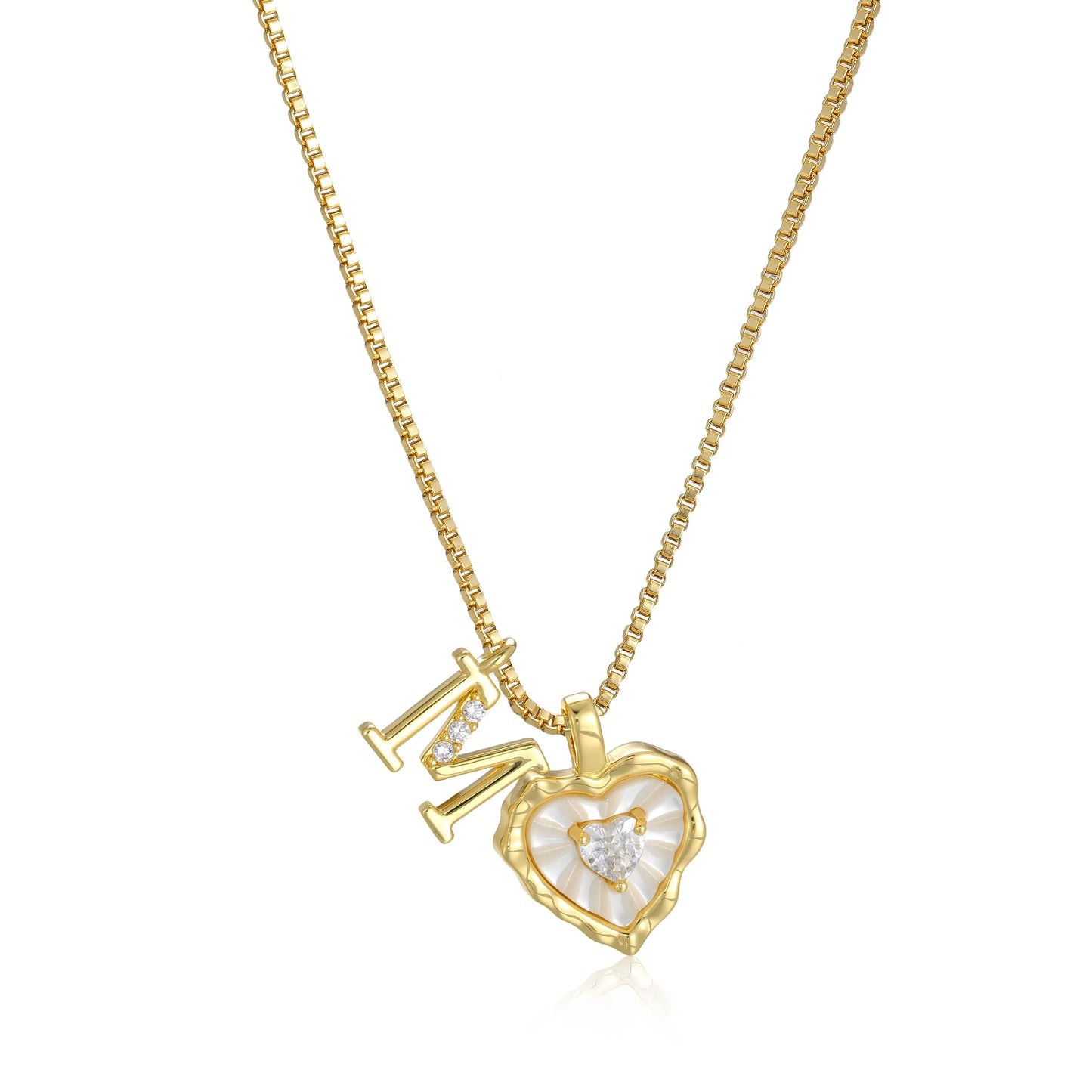 Gemma Initial Heart Necklace