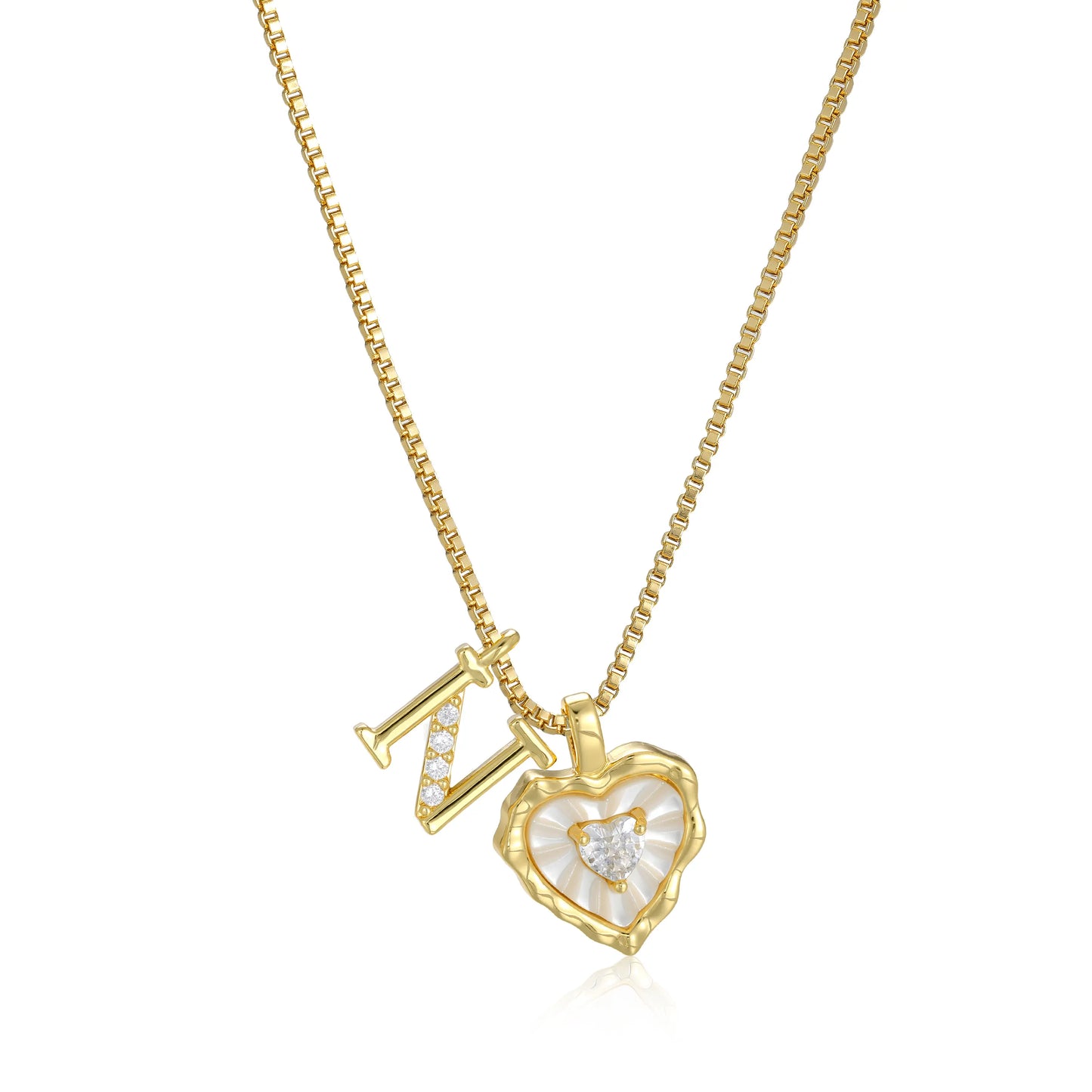Gemma Initial Heart Necklace
