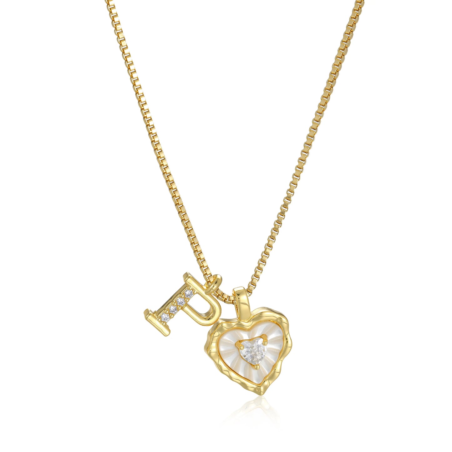 Gemma Initial Heart Necklace