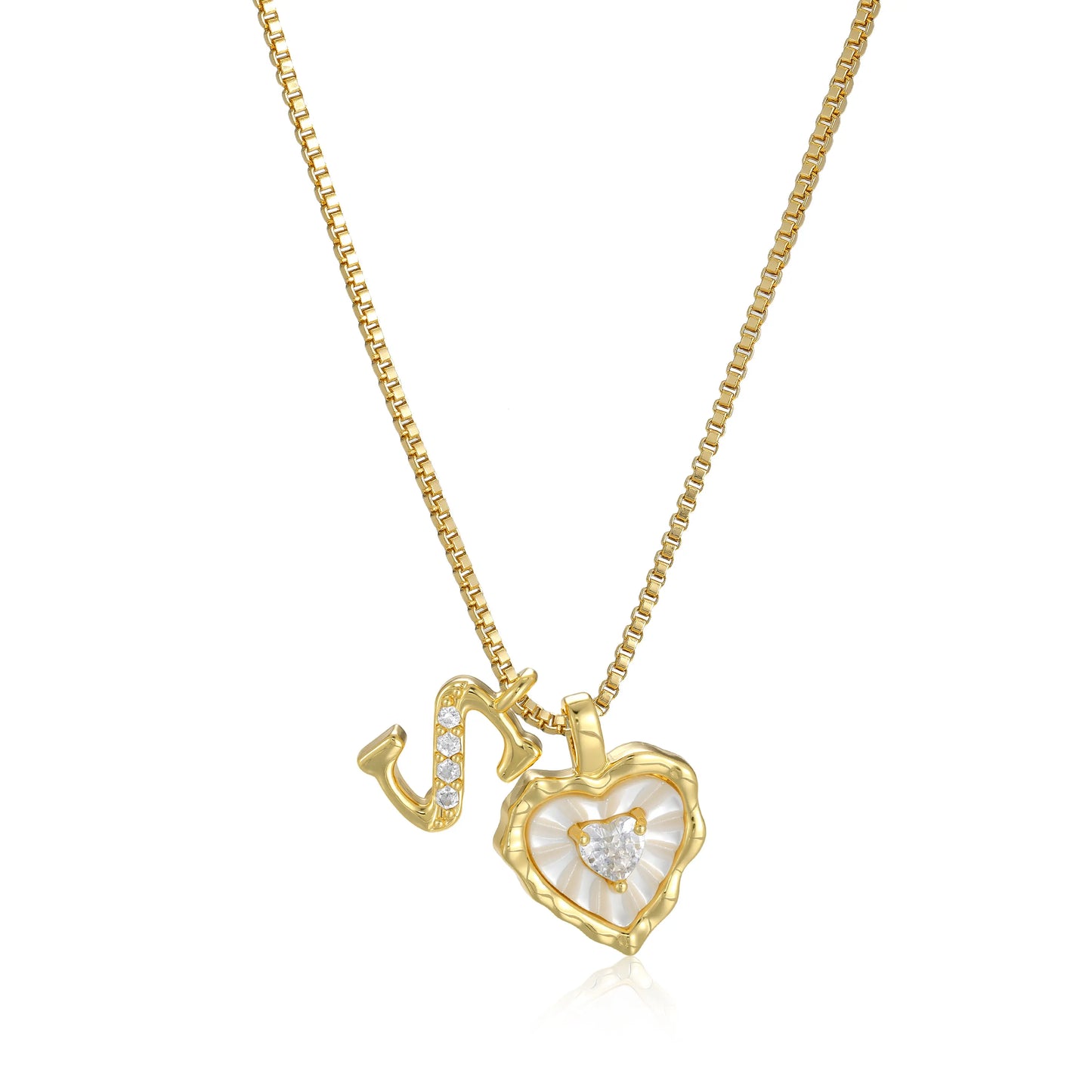 Gemma Initial Heart Necklace