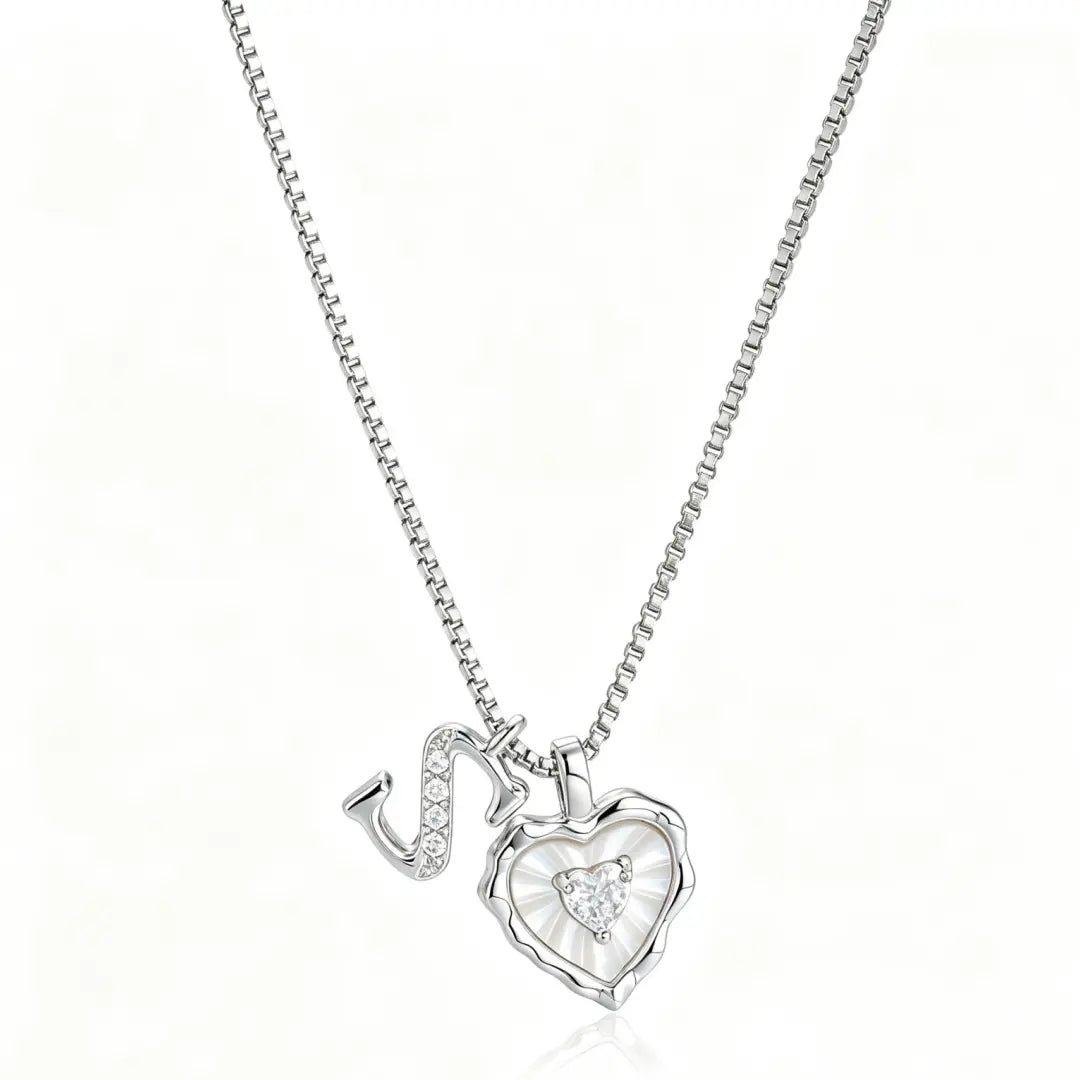 Gemma Initial Heart Necklace