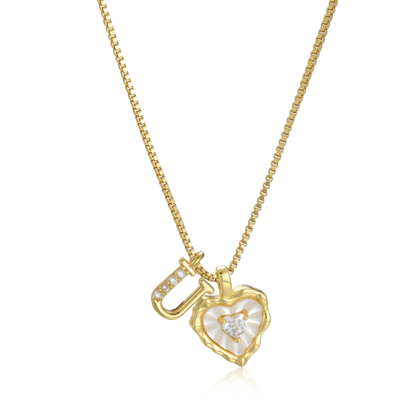 Gemma Initial Heart Necklace