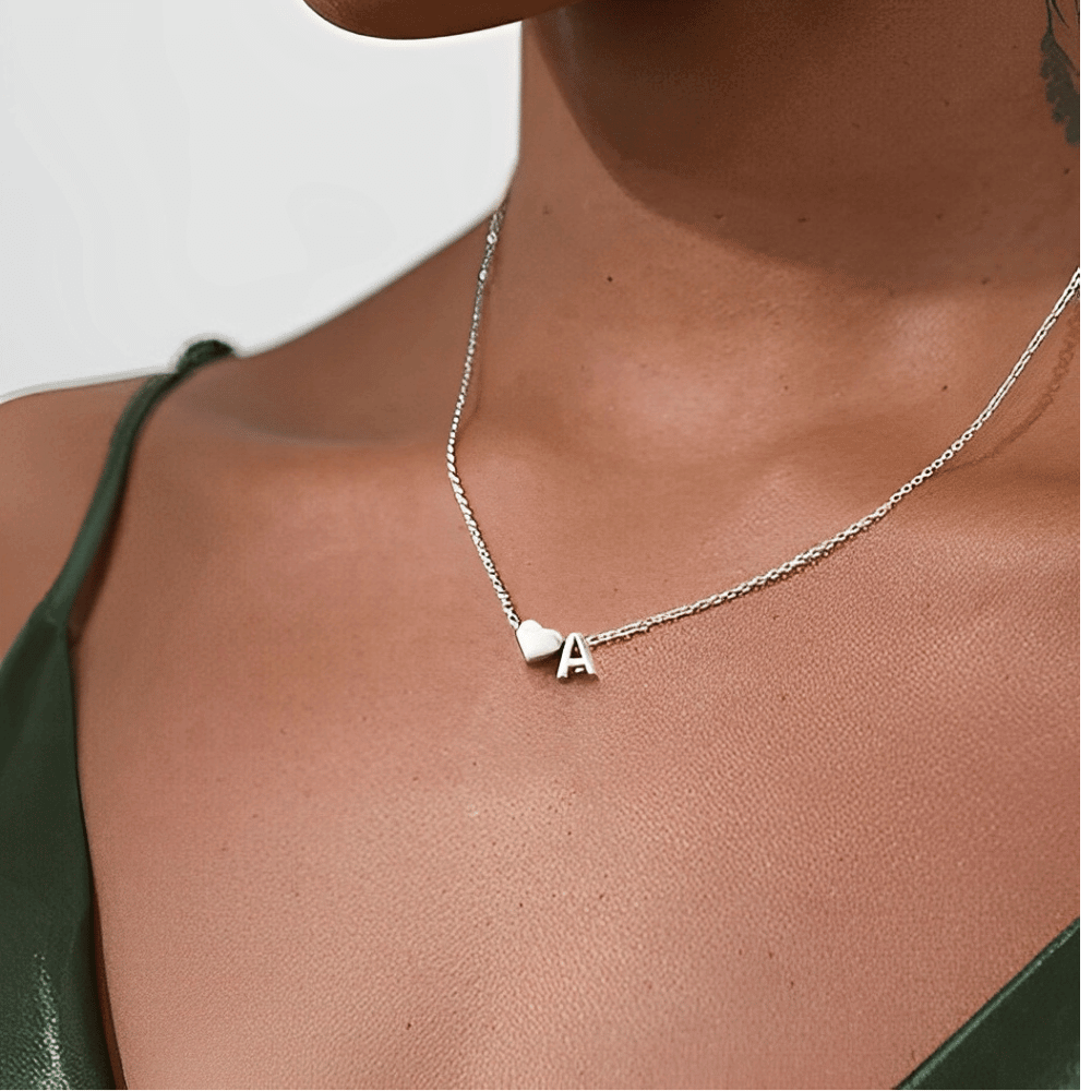 Katy Heart Initial Necklace
