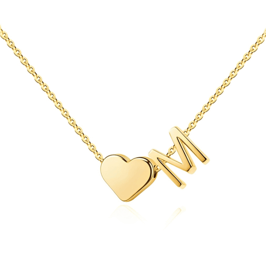 Katy Heart Initial Necklace