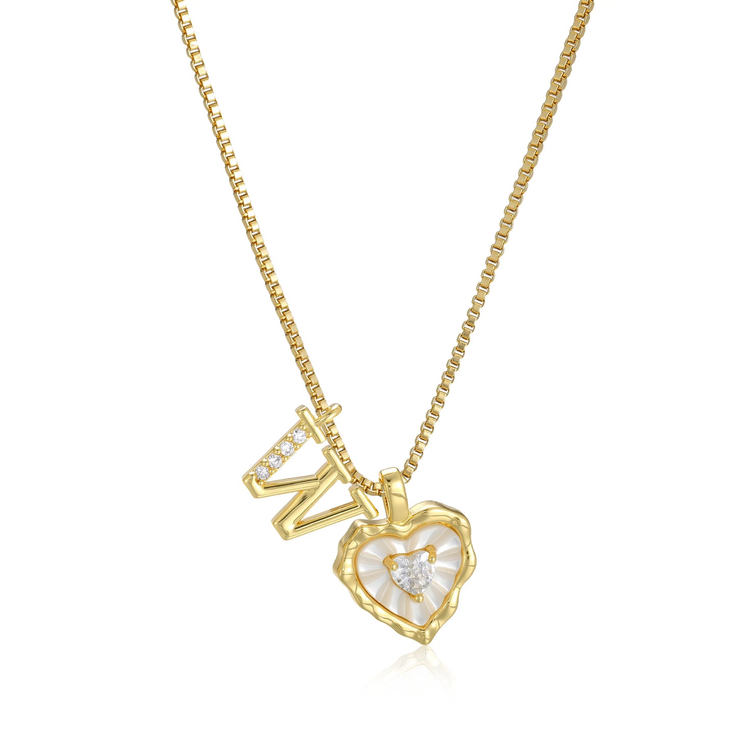 Gemma Initial Heart Necklace