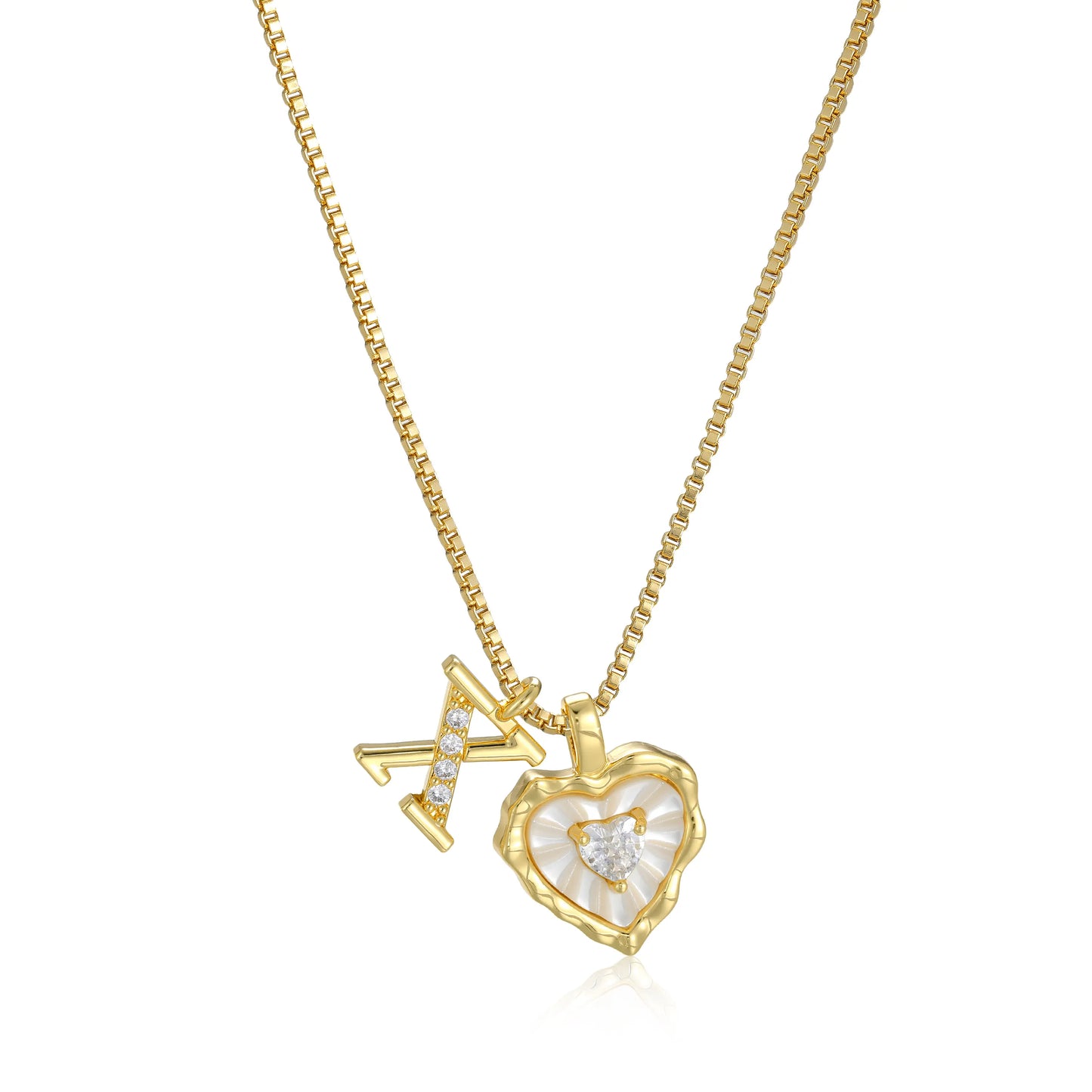Gemma Initial Heart Necklace