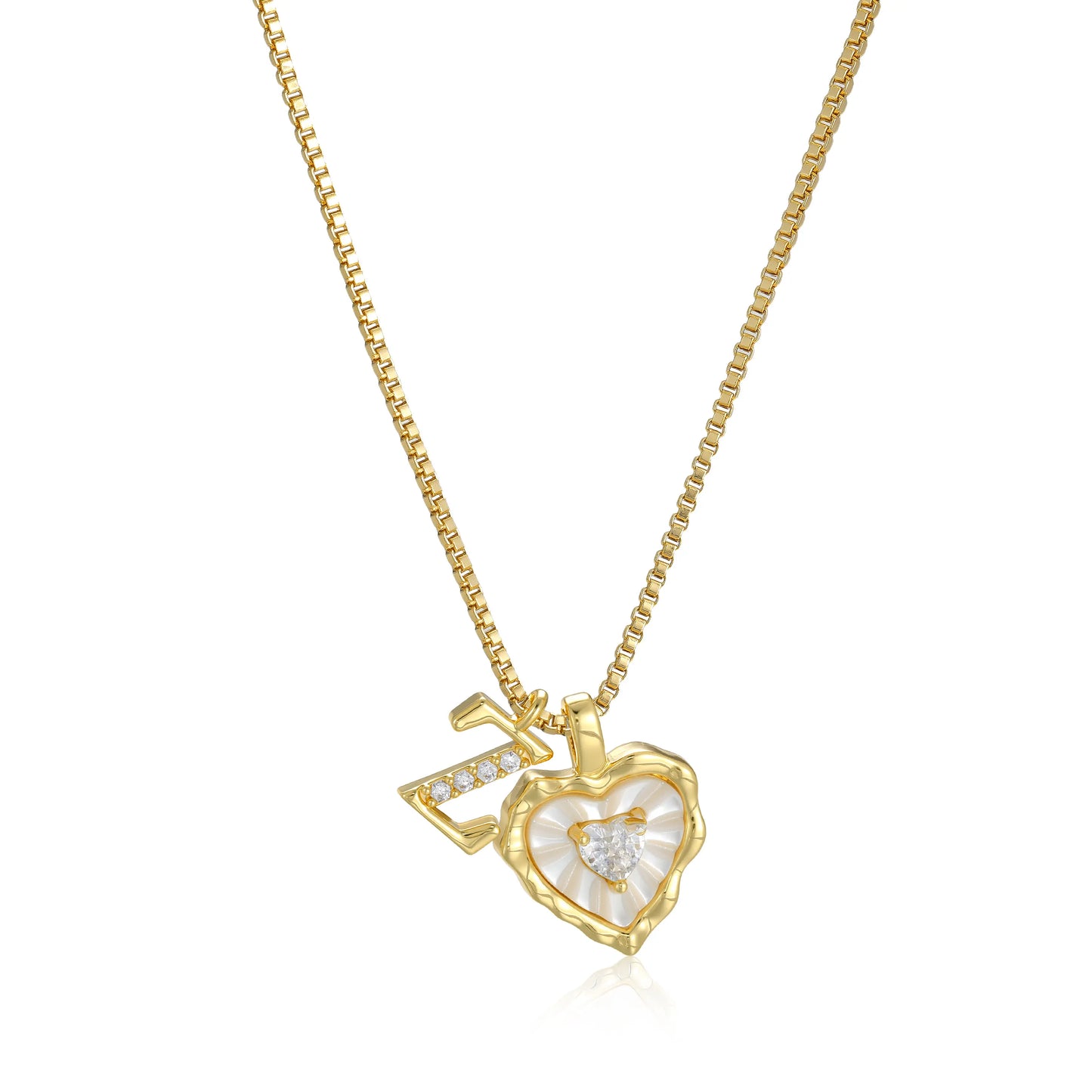 Gemma Initial Heart Necklace