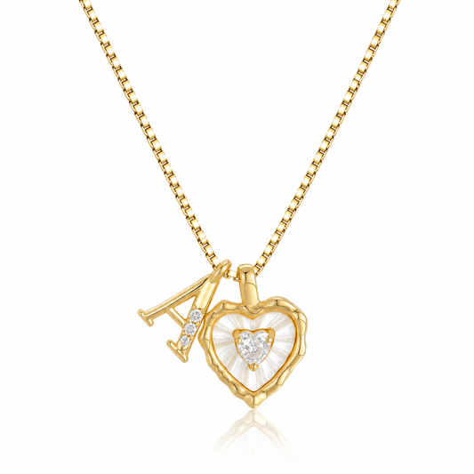Gemma Initial Heart Necklace
